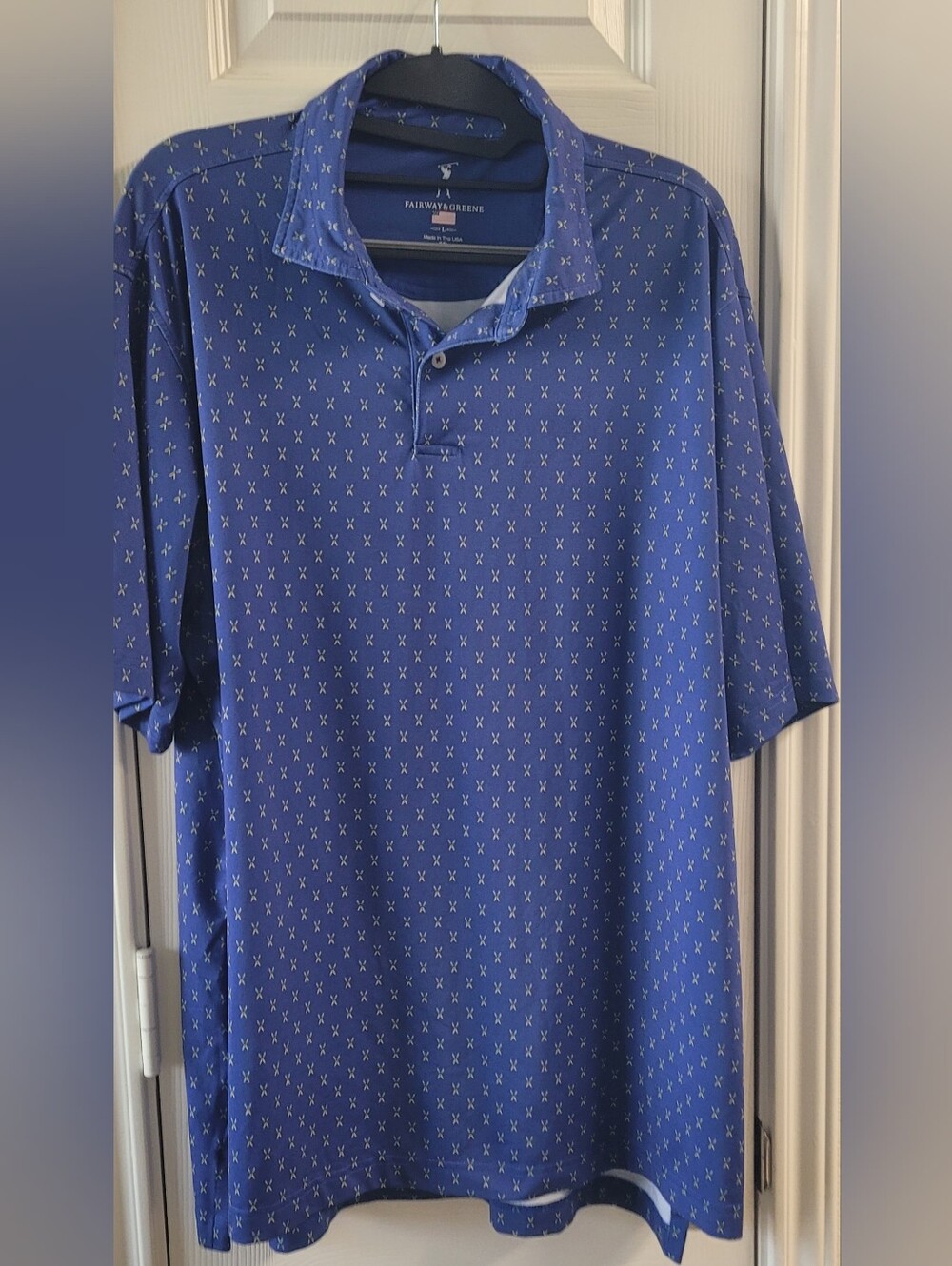 Fairway & Greene Men's Blue Printed Polo Shirt